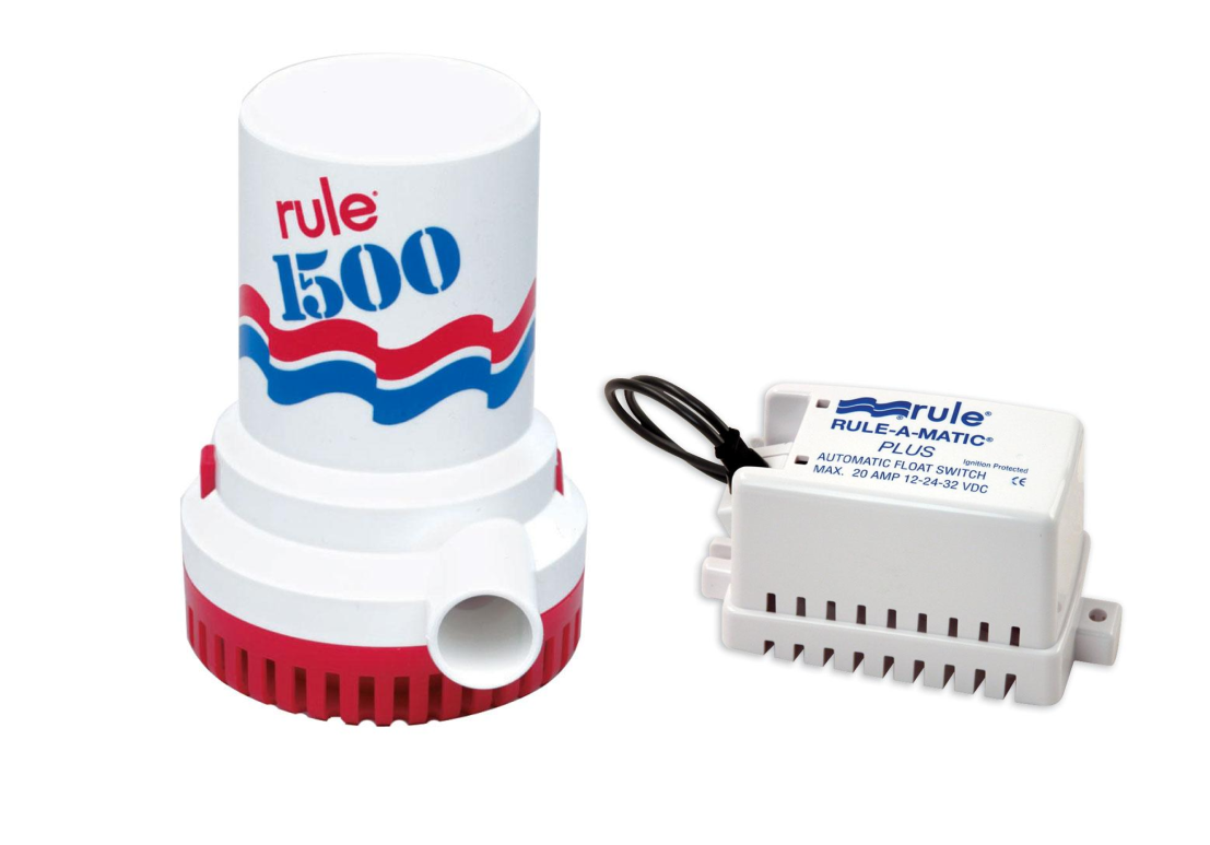 Standard bilge pump installation