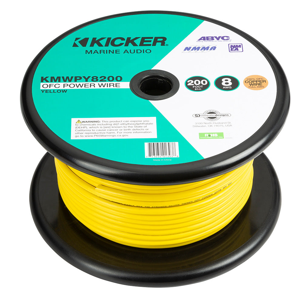 KICKER KMWPY8200 200' 8AWG Power Wire - Yellow [47KMWPY8200]