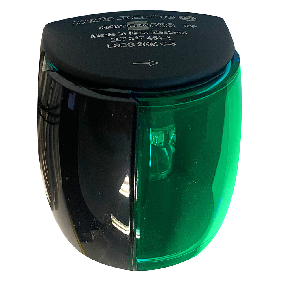 Hella Marine NaviLED PRO Starboard Navigation Lamp - Black - 3NM  [017461101]