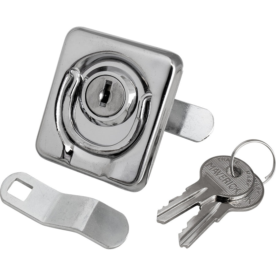 Sea-Dog Surface Mount Locking Ring Pull - Stamped 304 Stainless Steel/Die Cast Zinc Lock [221831-1]