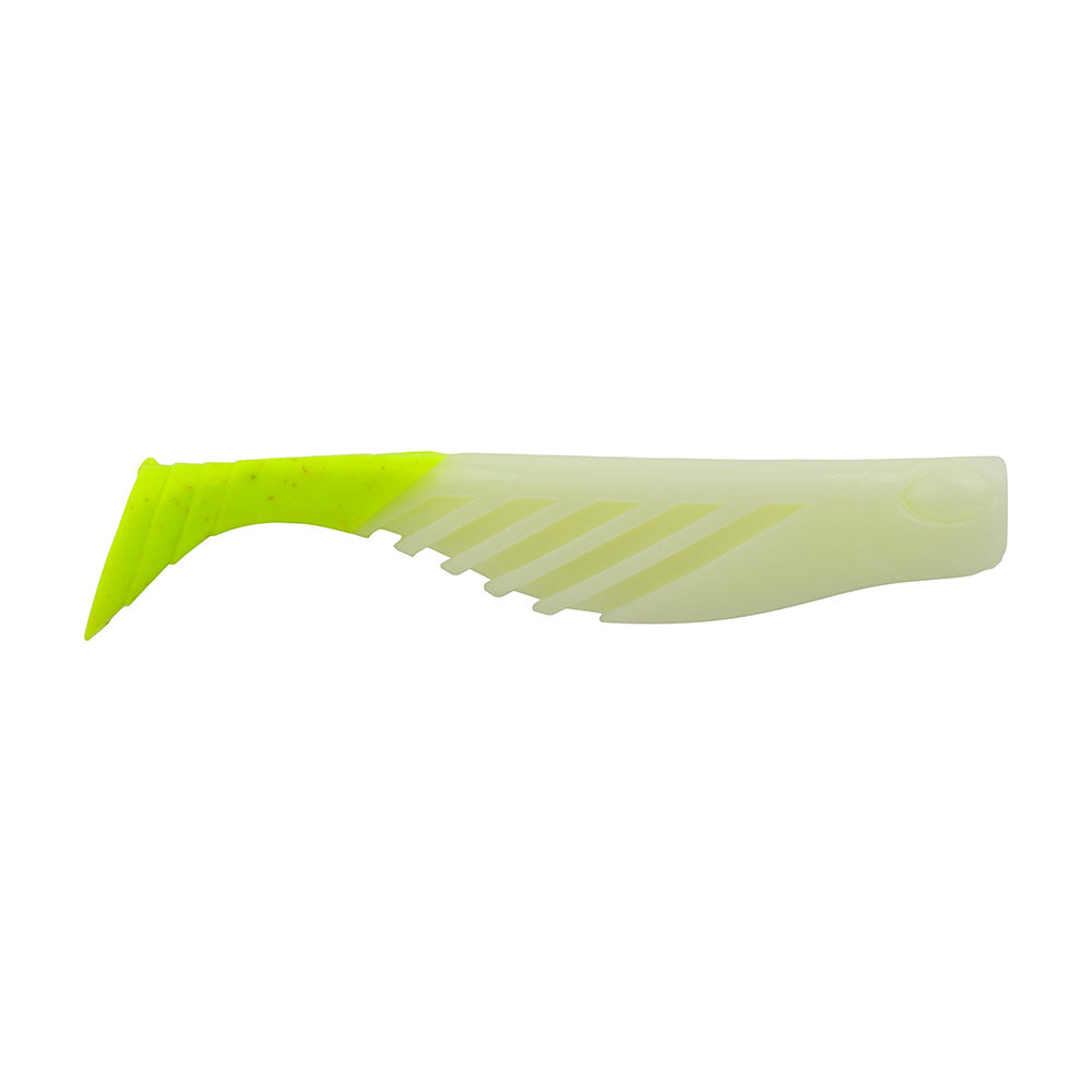 Berkley Gulp! Saltwater Ripple Mullet - 4" - Glow/Chartreuse GSRM4-GC [1637694]