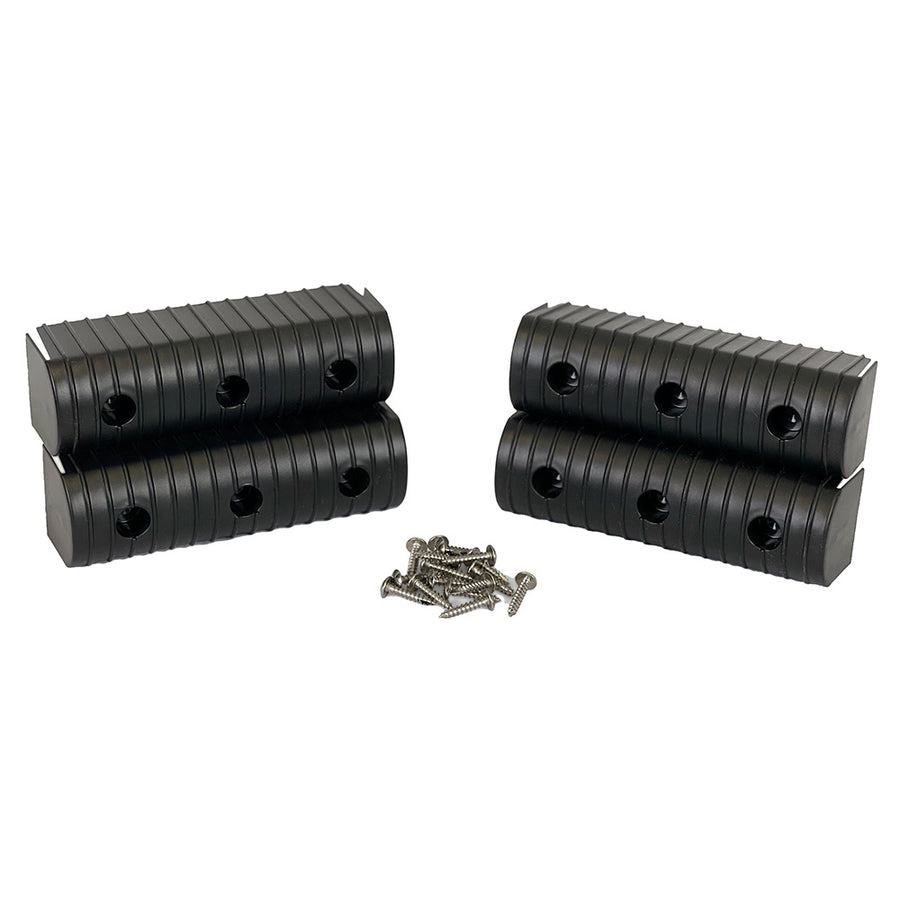 Caliber BunkWrap End Cap 2x6" Black Accessory Kit w/Stainless Steel Hardware *4-Pack [23053-BK]
