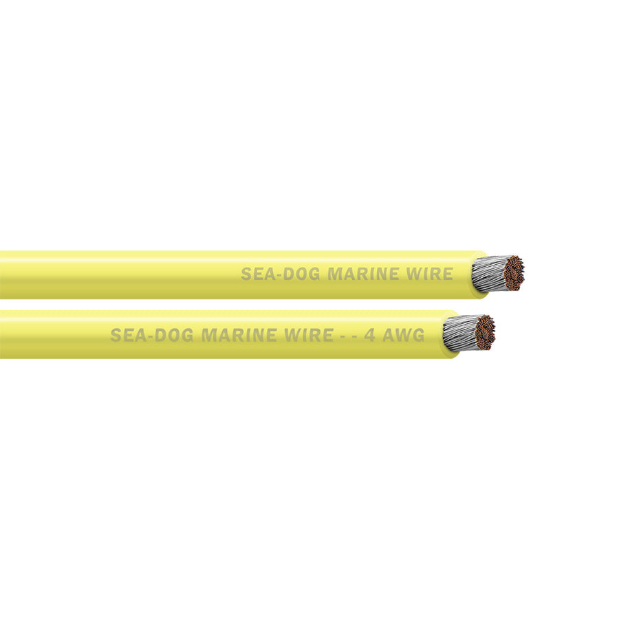 Sea-Dog 4 AWG Yellow Battery Cable - 25' [8004030]