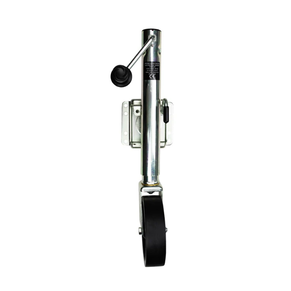 Powerwinch Saltwater Series Jack - 1500lb, Weld-On, Single Wheel, Zinc 500+ HR Salt Spray [21600-J-1500-B2-Z-R]