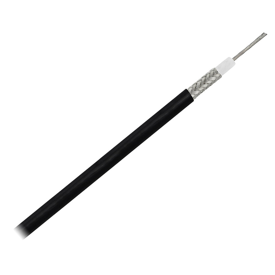 Pacer RG58AU Coax Cable Stranded TV Cond TV Braid - Black Jacket - 150' [MRG58AU-150]