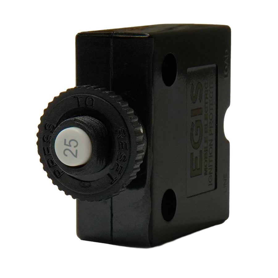Egis 25A Push Button Panel Mount Circuit Breaker - Spade Terminal [4711-25]