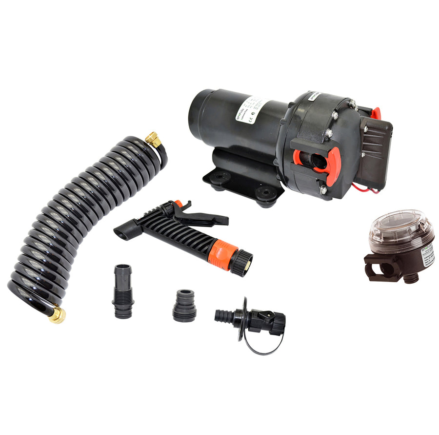 Johnson Pump 5.2 GPM Aqua Jet Washdown Pump Kit w/Hose - 24V [64534-24]