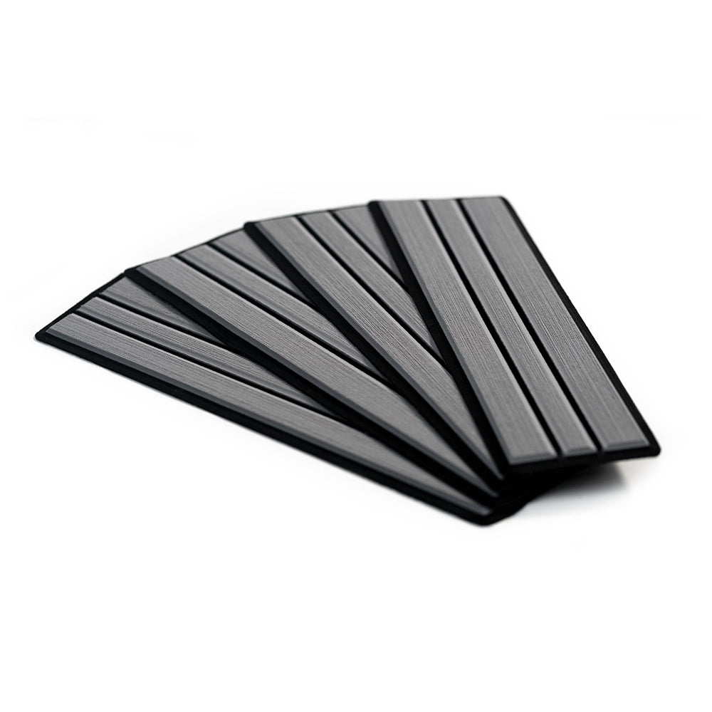 SeaDek Faux Teak 4-Piece Step Kit - Storm Grey/Black  [23902-80066]