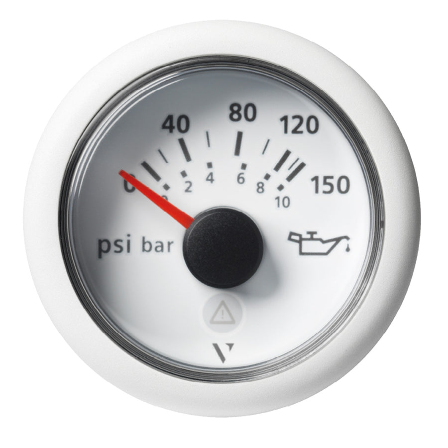 Veratron 52mm (2-1/16") ViewLine Engine Oil Pressure Gauge - 150 PSI - White Dial  Bezel [A2C59514202]