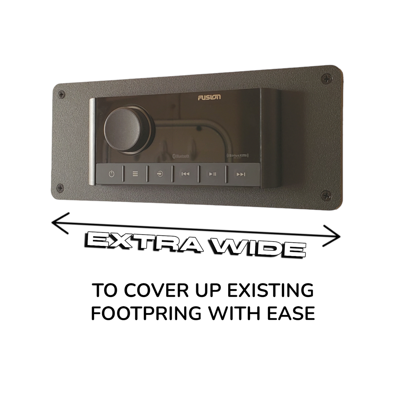 Fusion Marine Stereo Adapter Plate -  Replaces Clarion CMD/XMD Cutouts for Fusion MS-RA670/RA210 Models