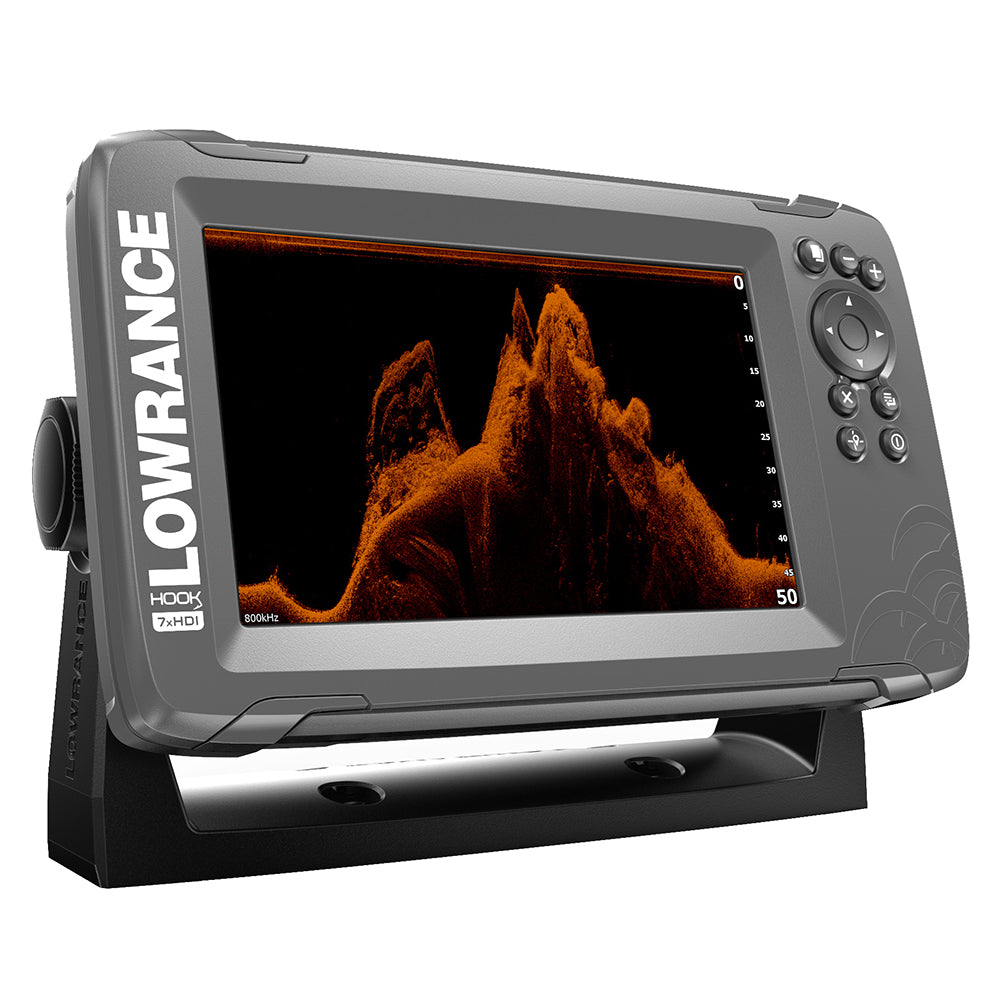 Lowrance HOOK2-7x 7" GPS SplitShot Fishfinder w/Track Plotter Transom Mount SplitShot Transducer [000-14020-001]